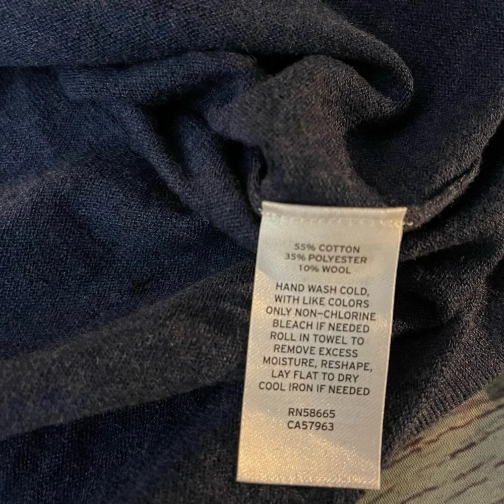 NORDSTROM MEN'S SHOP – Long Sleeve Slub Henley, NAVY BLAZER HEATHER / XL, NWT - Picture 7 of 9